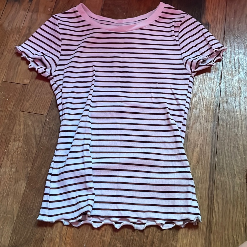 shrunken striped tee
